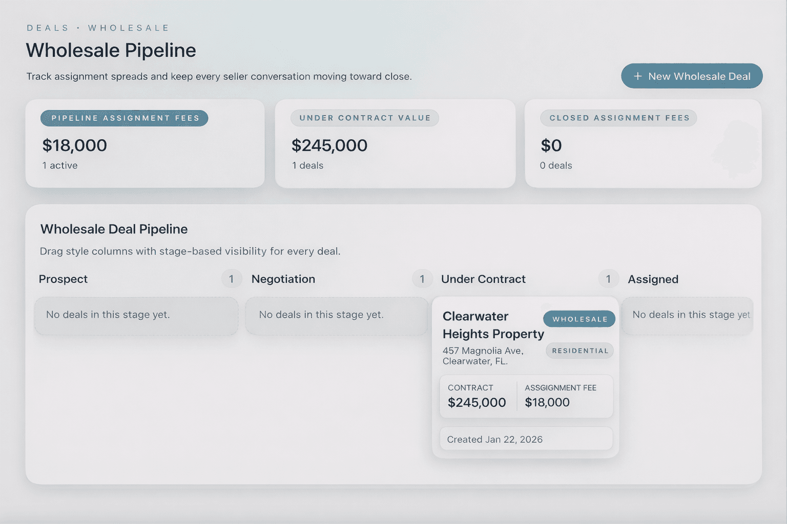 Deals pipeline preview in DealSync